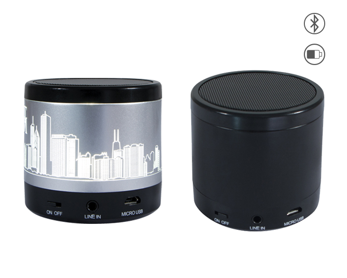 BOCINA BLUETOOTH CON MANOS LIBRES Y LUZ LED INTERIOR C379